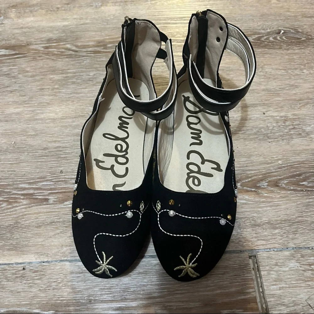 SAM EDELMAN Felicia Josie Lucien Ankle Strap Flat - Picture 2 of 12